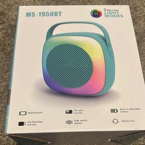 MS-1950BT Bluetooth Speaker - Blue and Multicolor